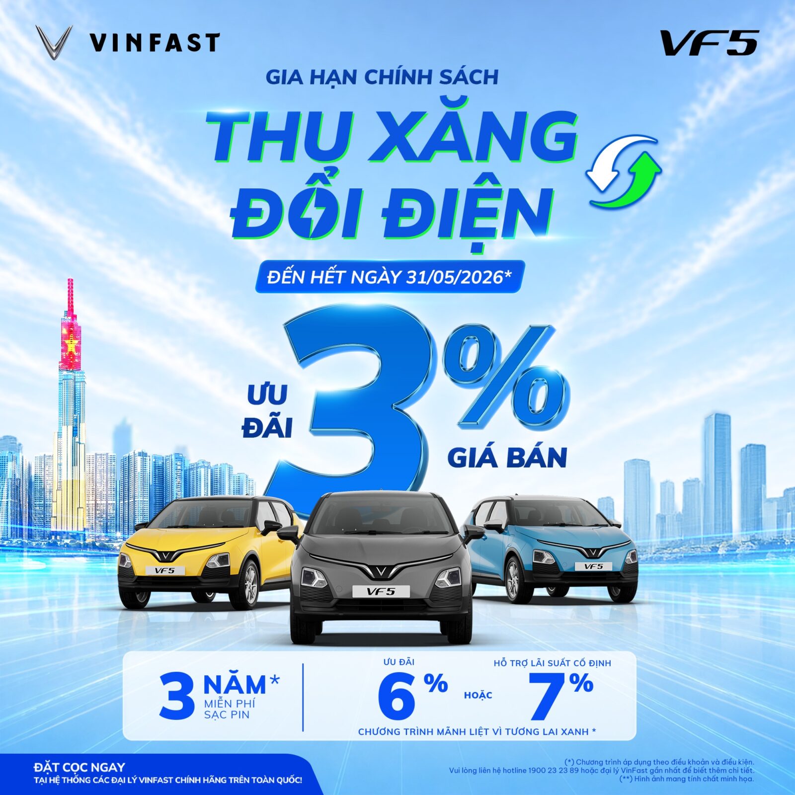 XANG DIEN THANG 05 VINFAST GIA HẠN CHƯƠNG TRÌNH THU XĂNG ĐỔI ĐIỆN TRONG THÁNG 05/2026